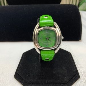 Ecclissi Watch Women Sterling Silver Leather New Battery